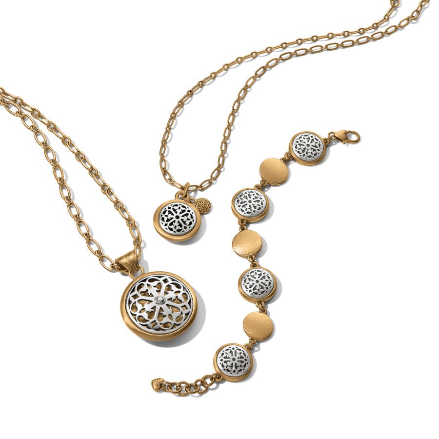 FERRARA TWO TONE LUCE SMALL PENDANT NECKLACE