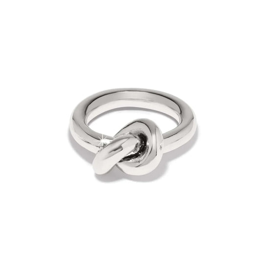 INTERLOK SILVER SINGLE KNOT RING