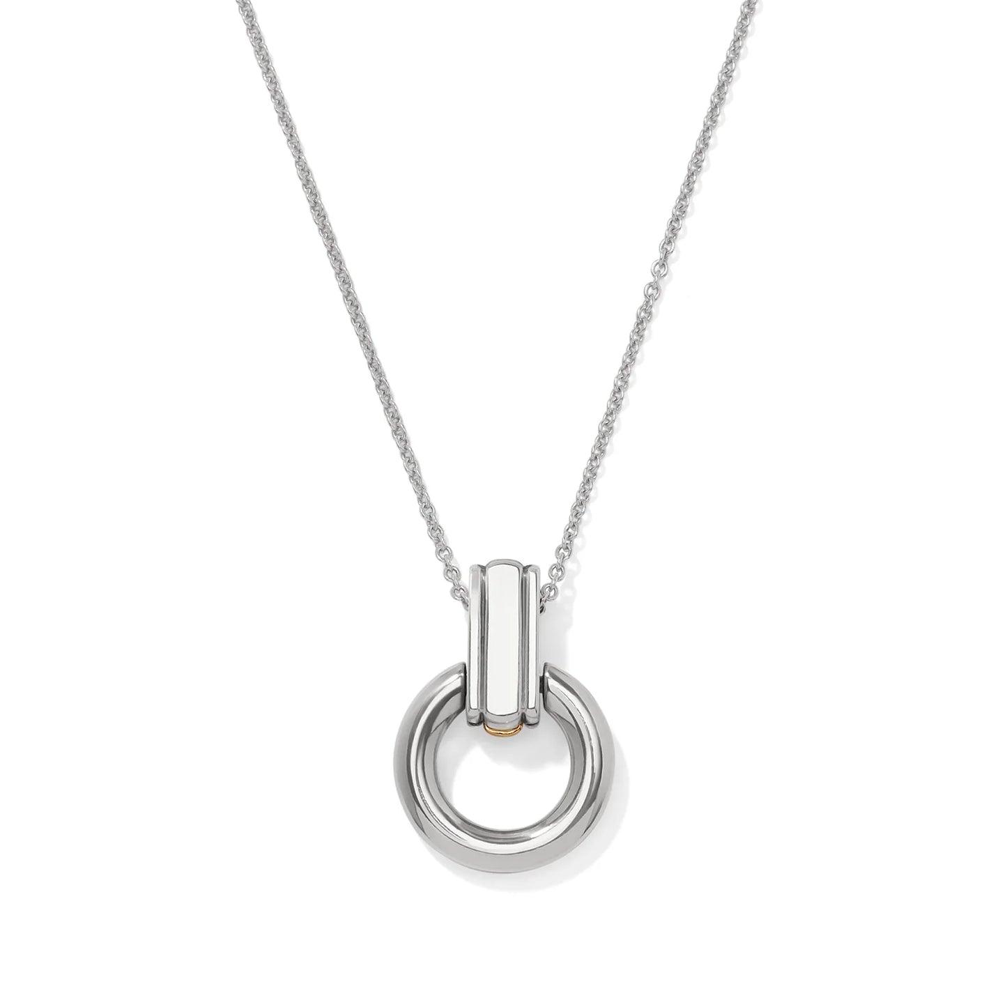 MOSAIC TWO TONE LINK RING NECKLACE