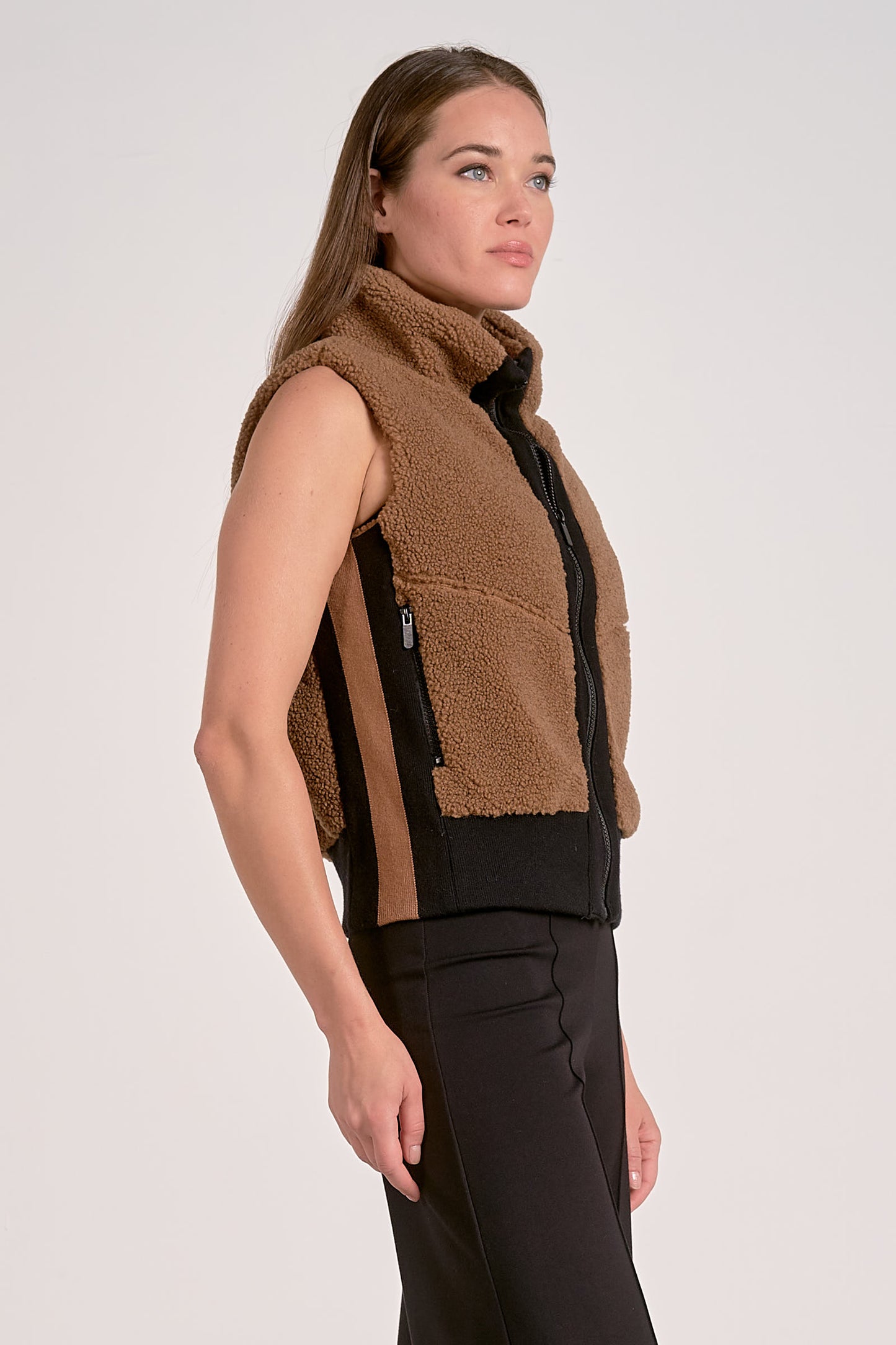 DARK TAN WOOLLY VEST
