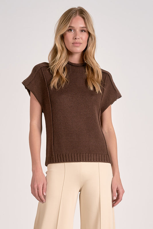 COCOA SHORT SLEEVE SWEATER