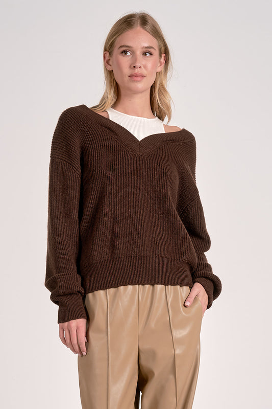 LAYERED TANK SWEATER