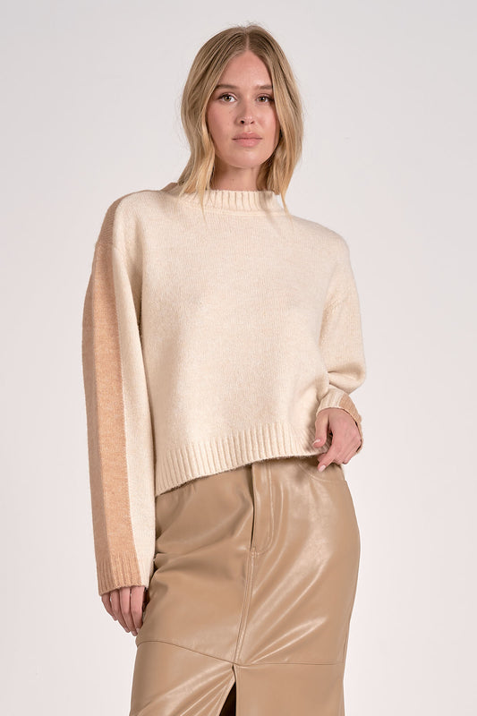 CREAM & TAN SWEATER