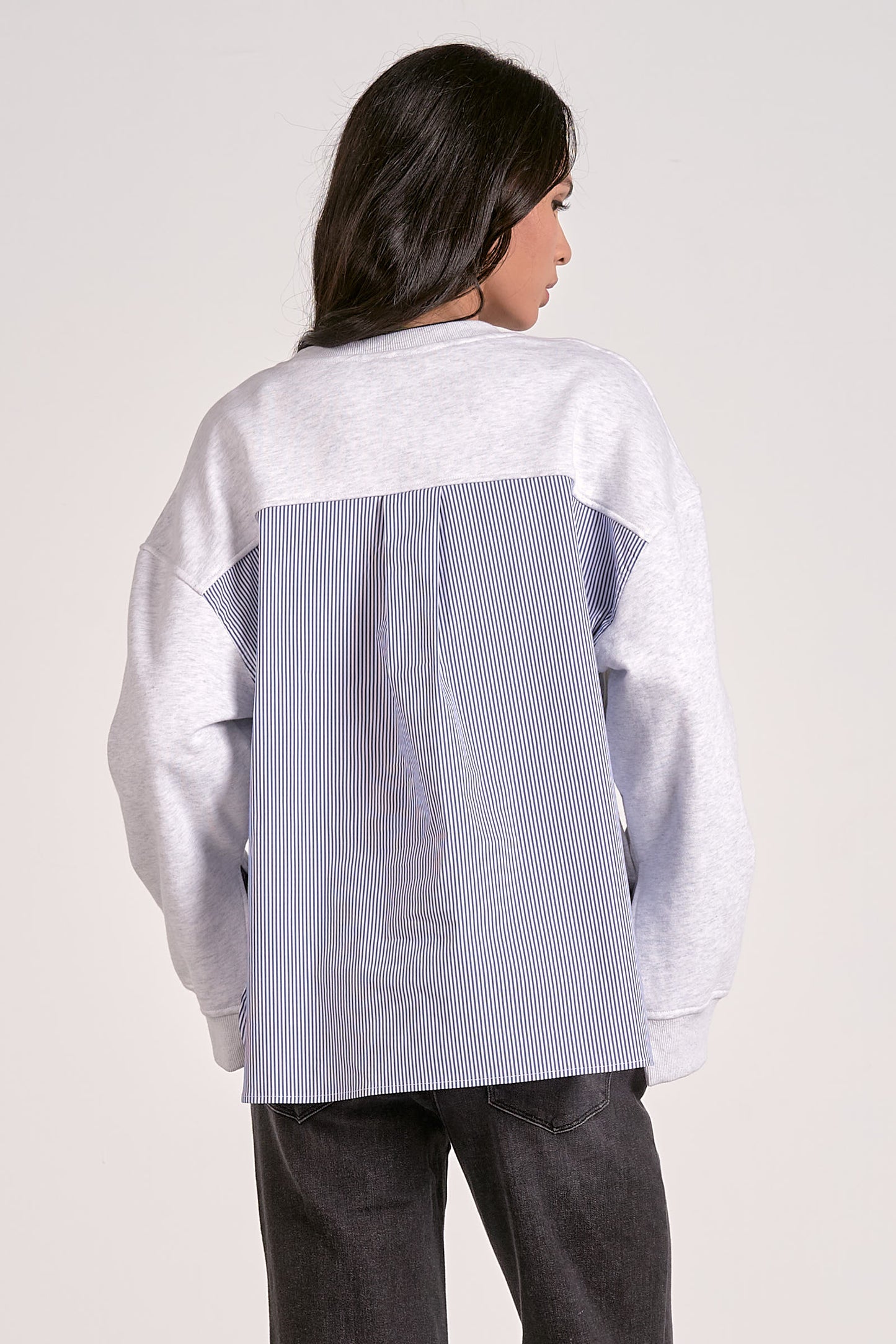 SWEATSHIRT BUTTON UP TOP