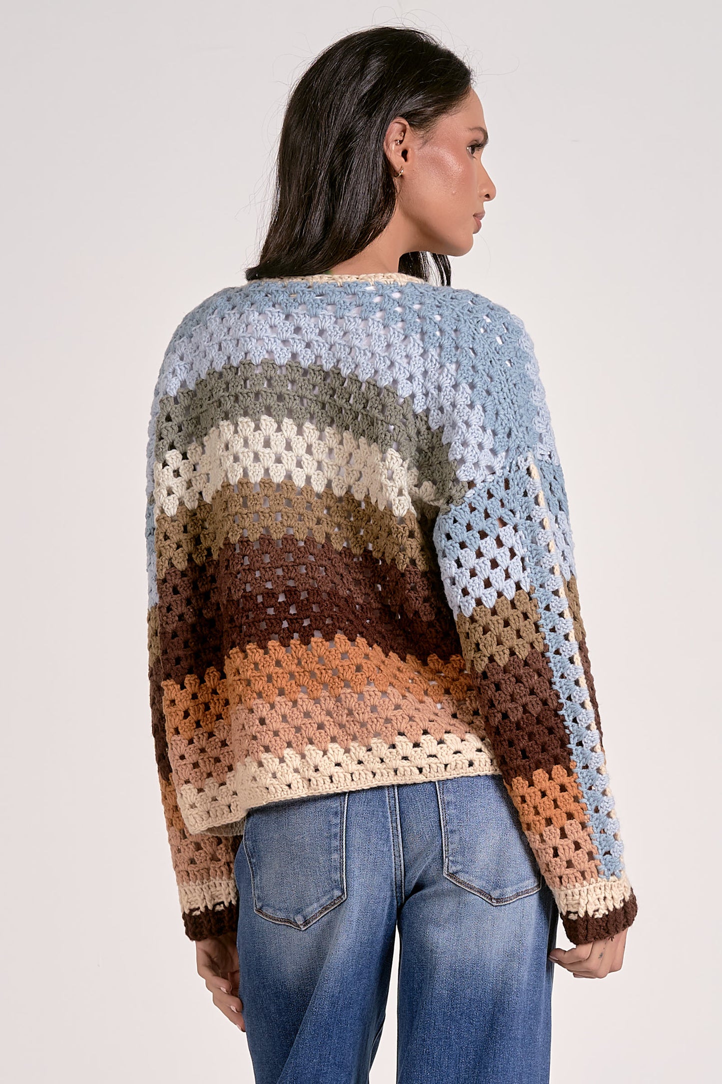 COLOR BLOCK CARDIGAN