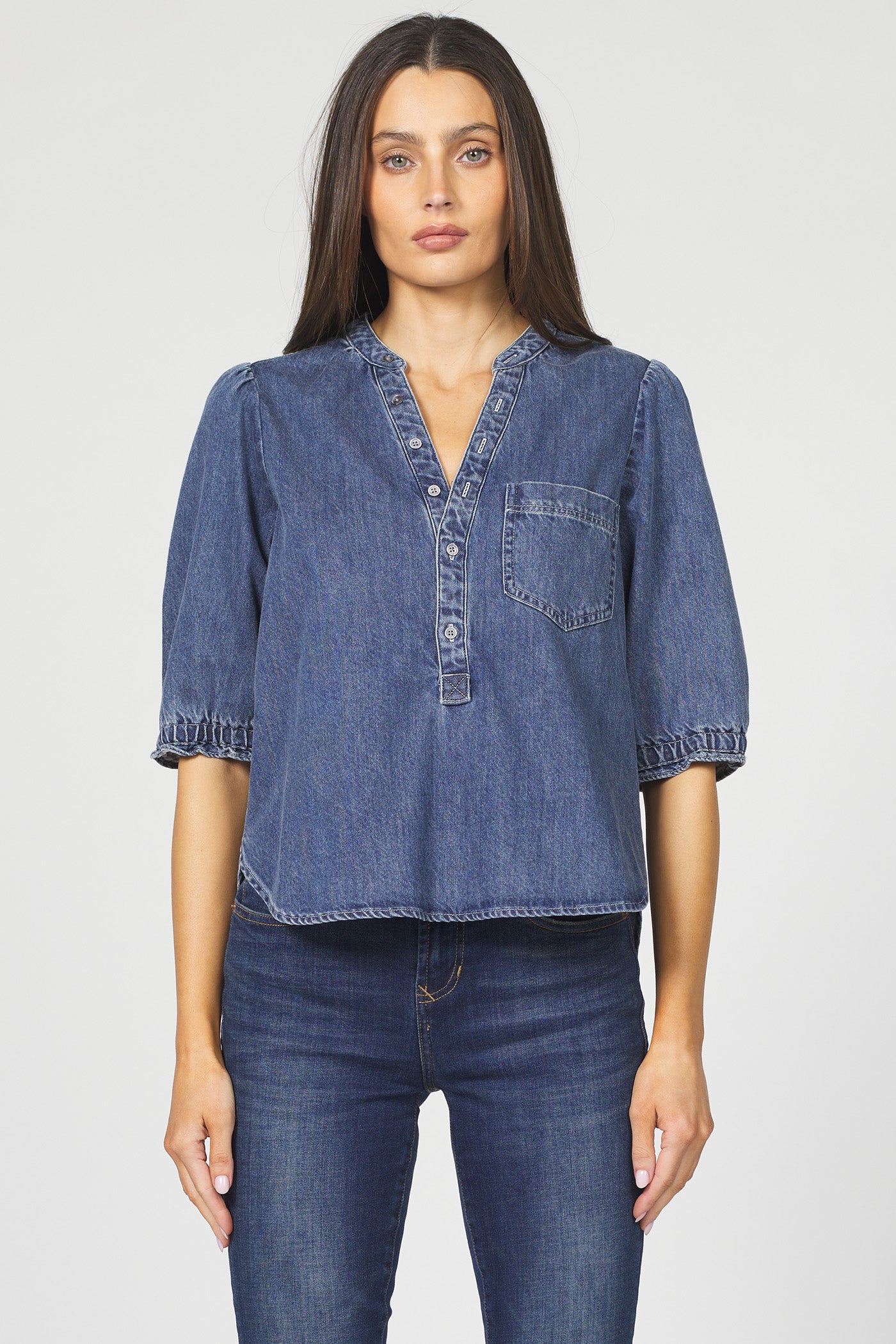 SIDNEY BLUE DENIM TOP