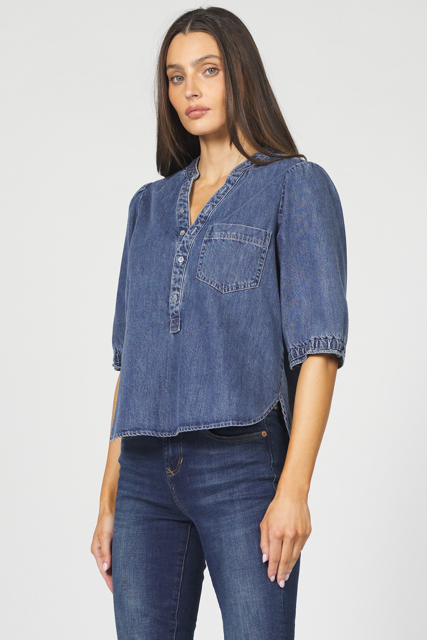 SIDNEY BLUE DENIM TOP