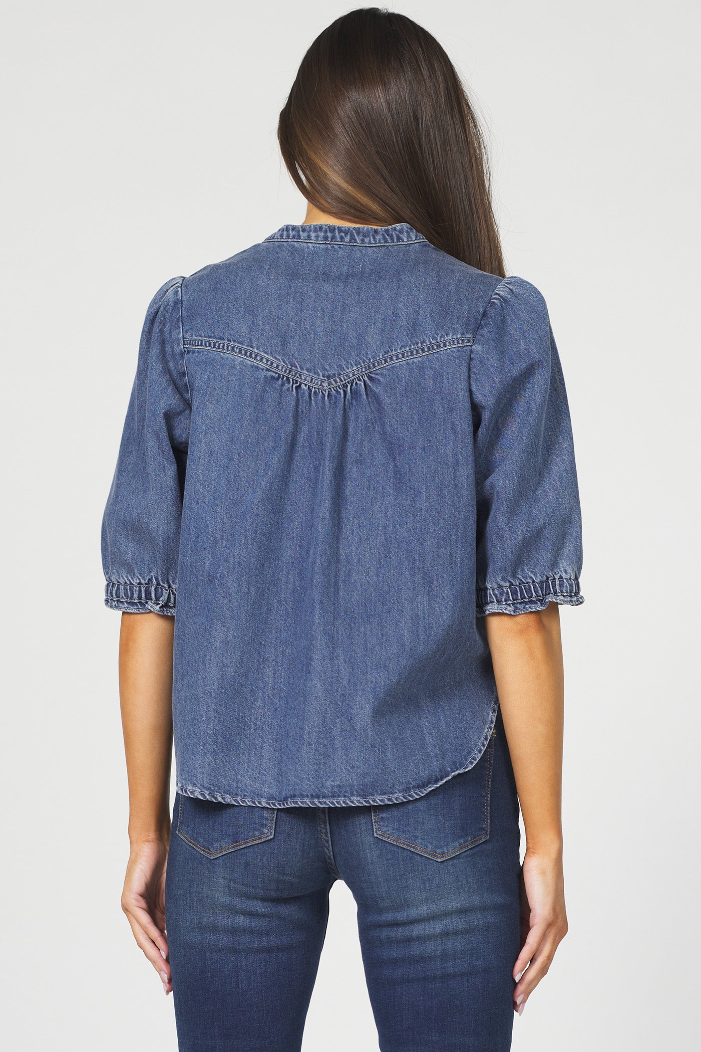 SIDNEY BLUE DENIM TOP