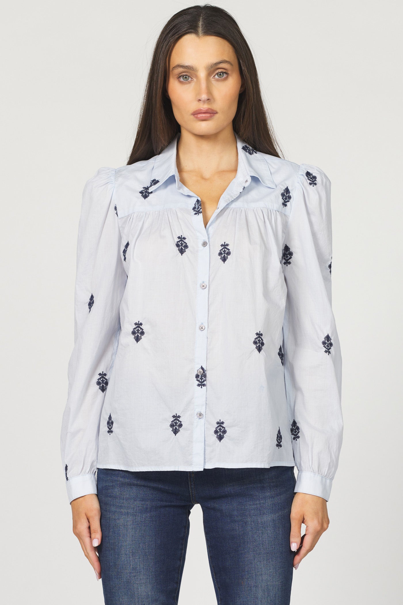 NASRIN BLUE BLOUSE