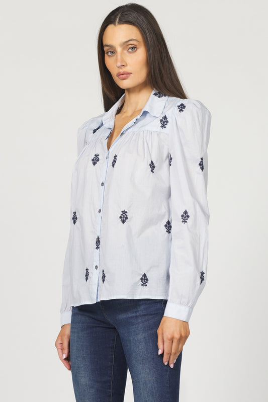NASRIN BLUE BLOUSE