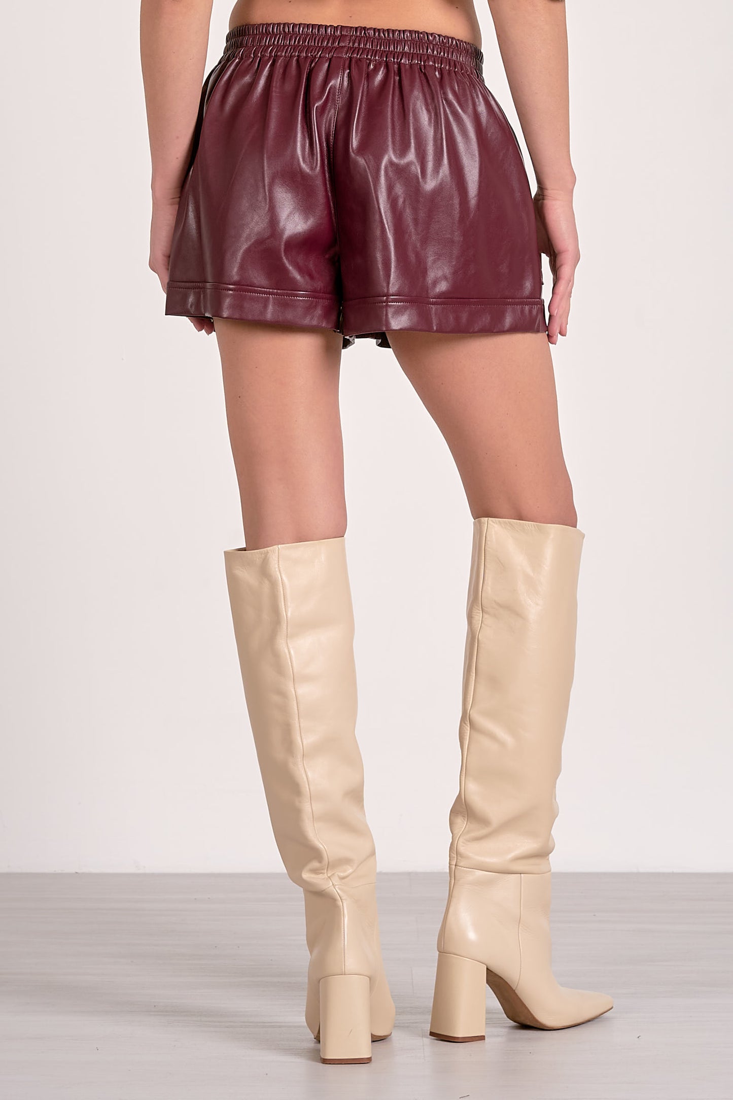FAUX LEATHER SHORTS
