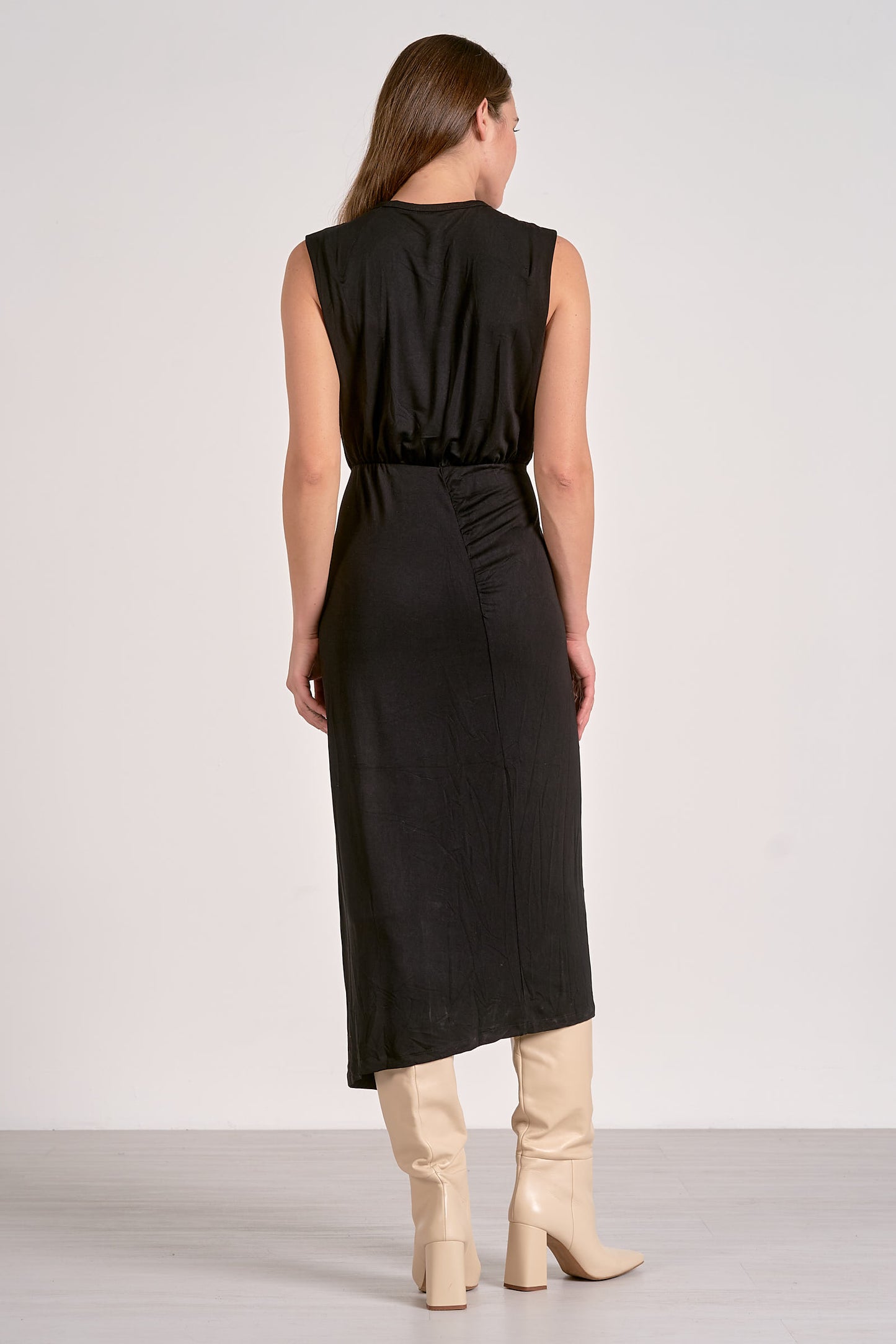 SLEEVELESS FRONT SLIT DRESS