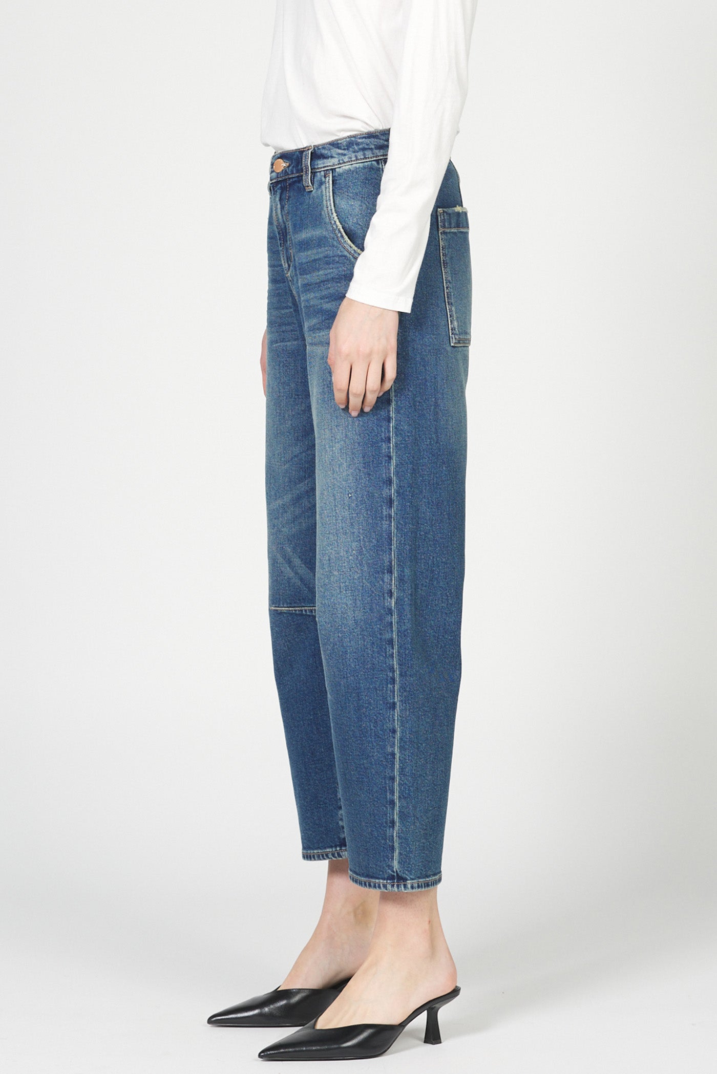 CROPPED LASSO JEANS