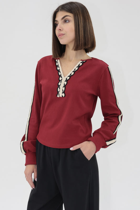 YVA EMBROIDERED BLOUSE