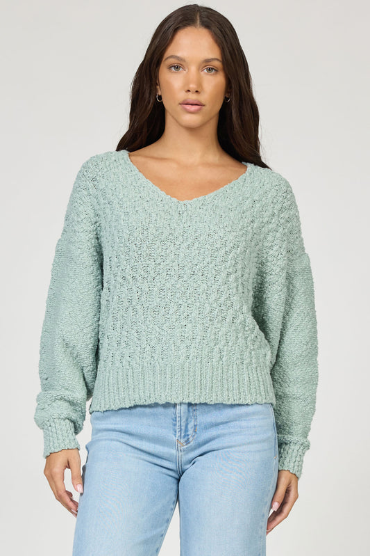 LEXI ICEBERG GREEN SWEATER