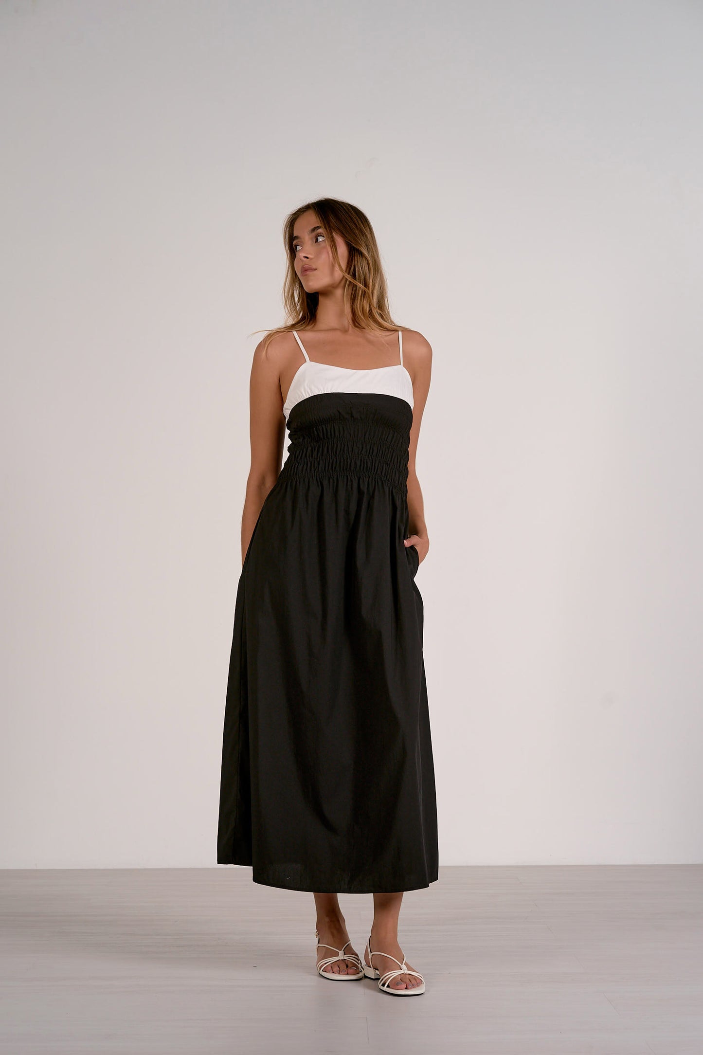 SPAGHETTI STRAP MAXI DRESS