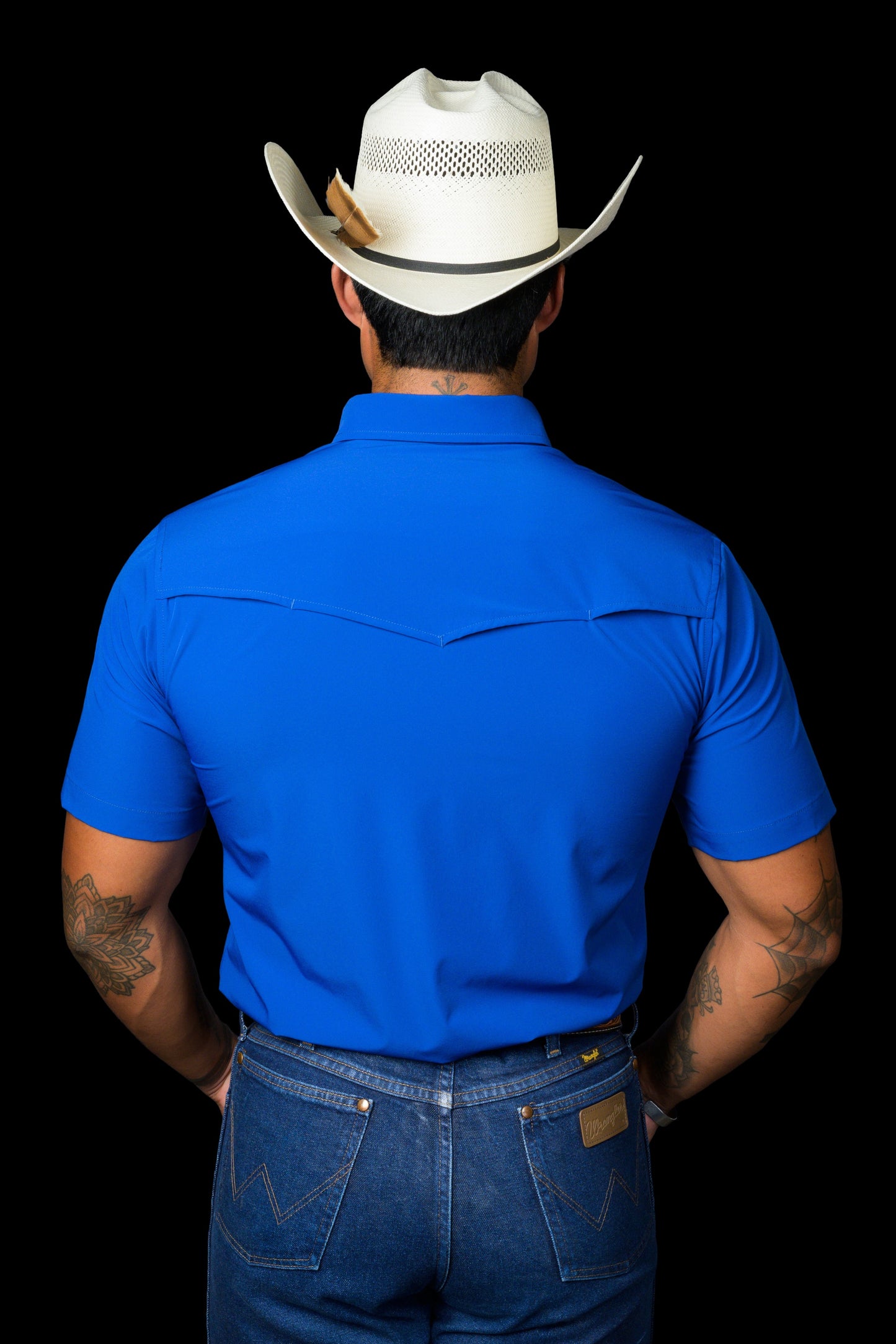 COBALT SHORT SLEEVE PEARL SNAP SHIRT
