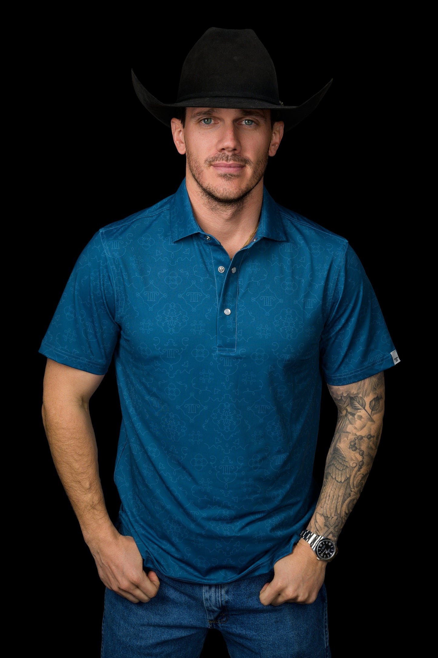 THE MICRO CARSON PEARL SNAP POLO