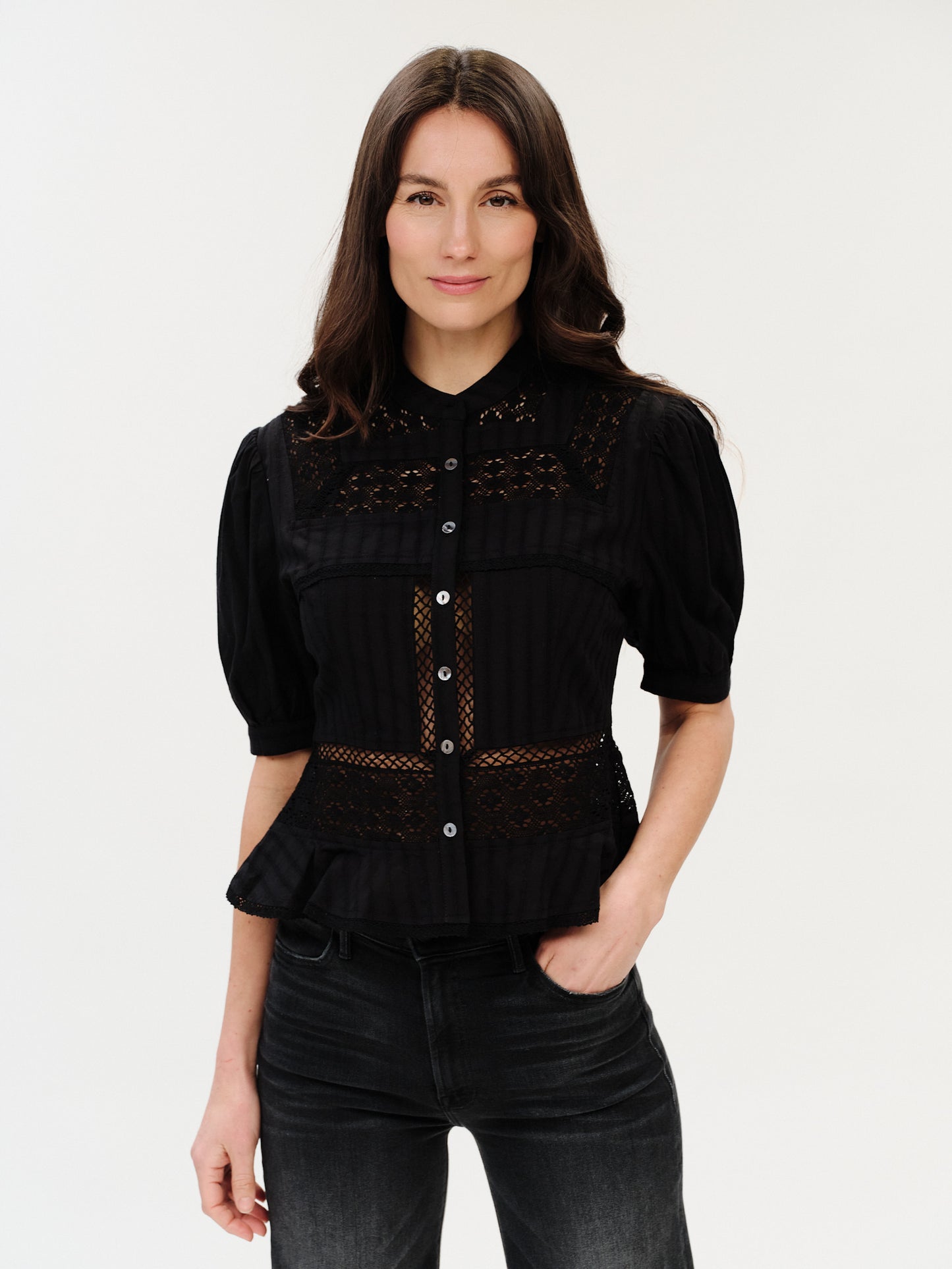 PAOLA EYELET BLOUSE