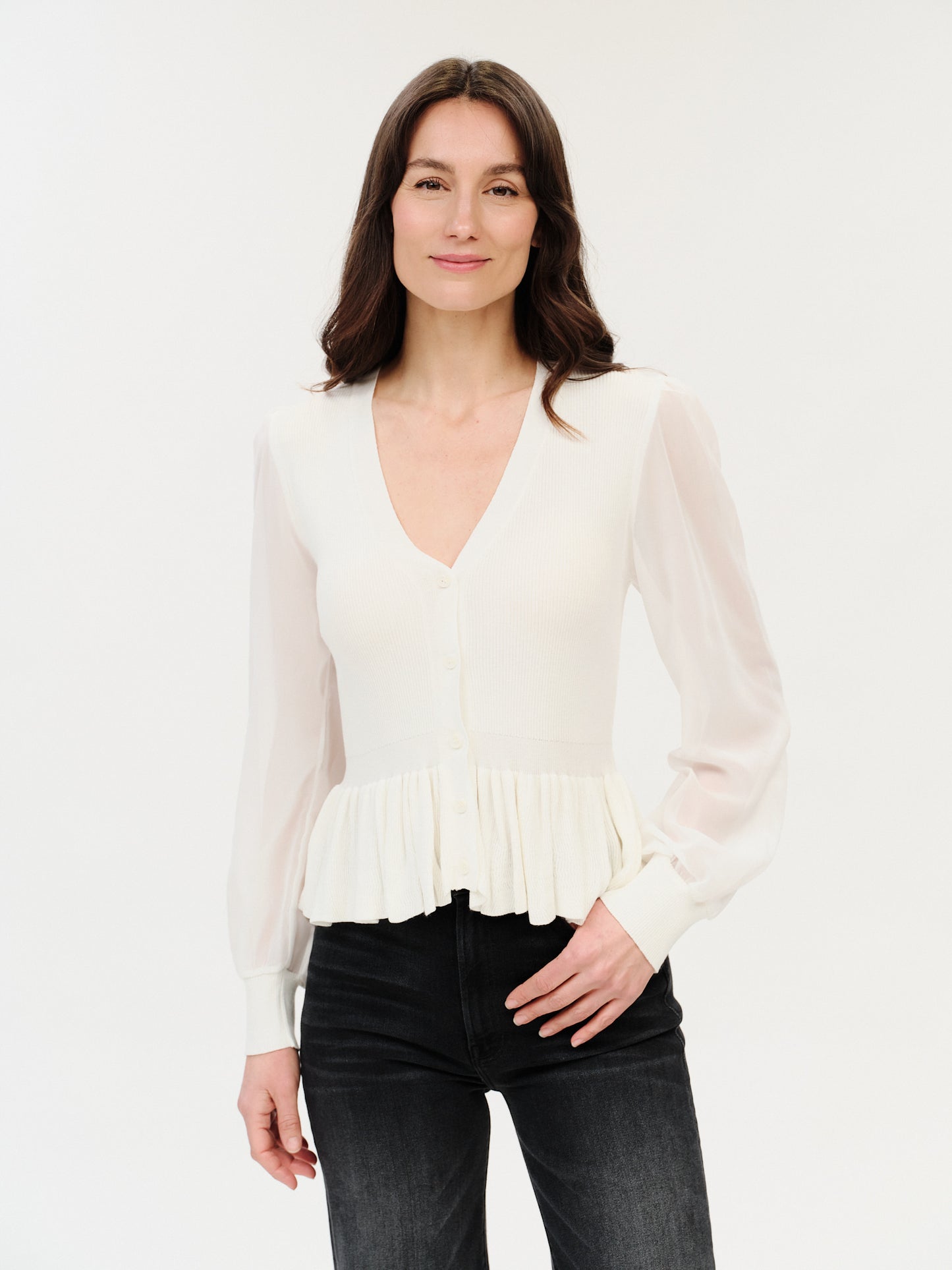 ALEXANDRA PEPLUM SWEATER