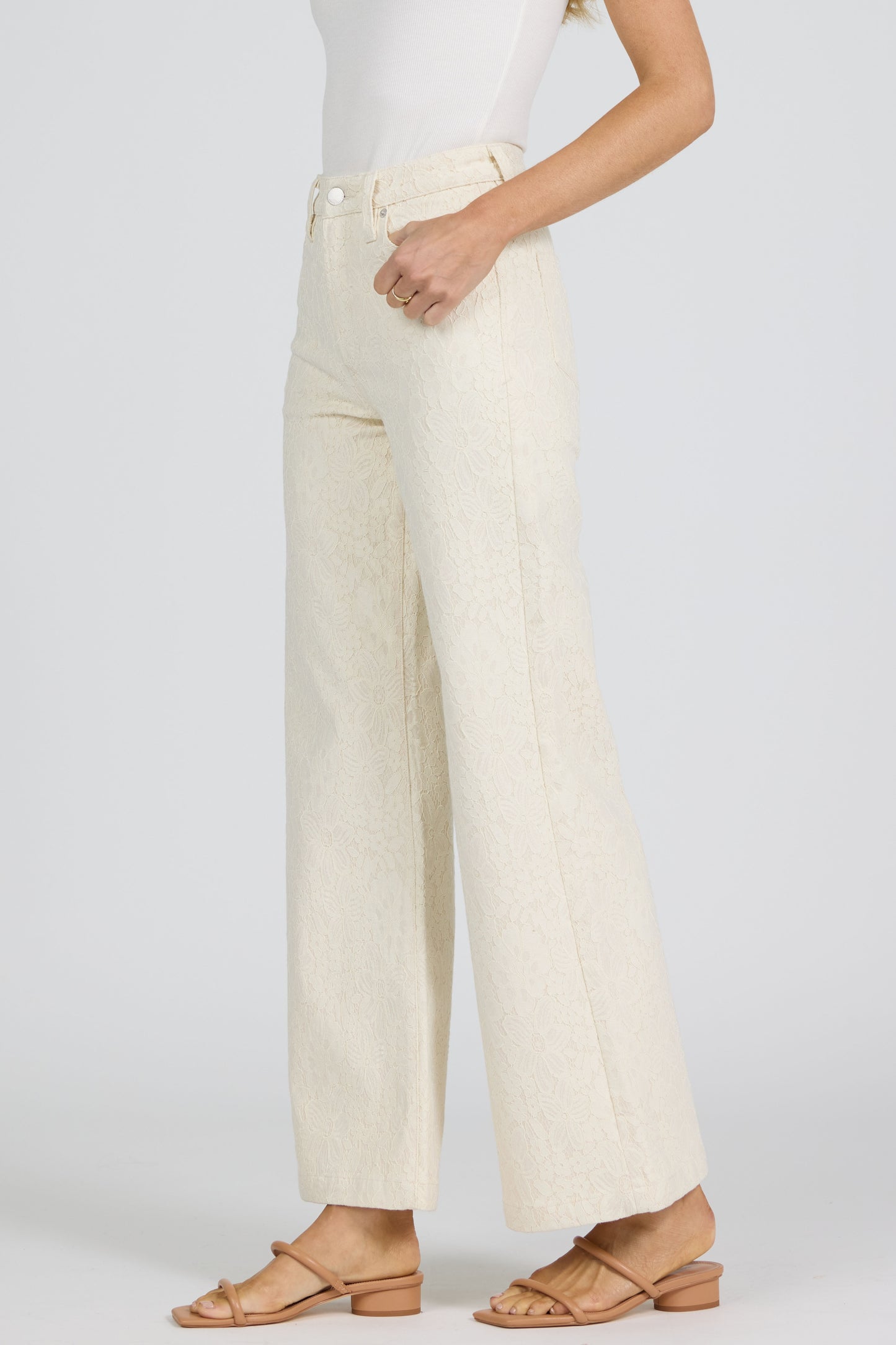 FIONA WHEAT LACE JEANS