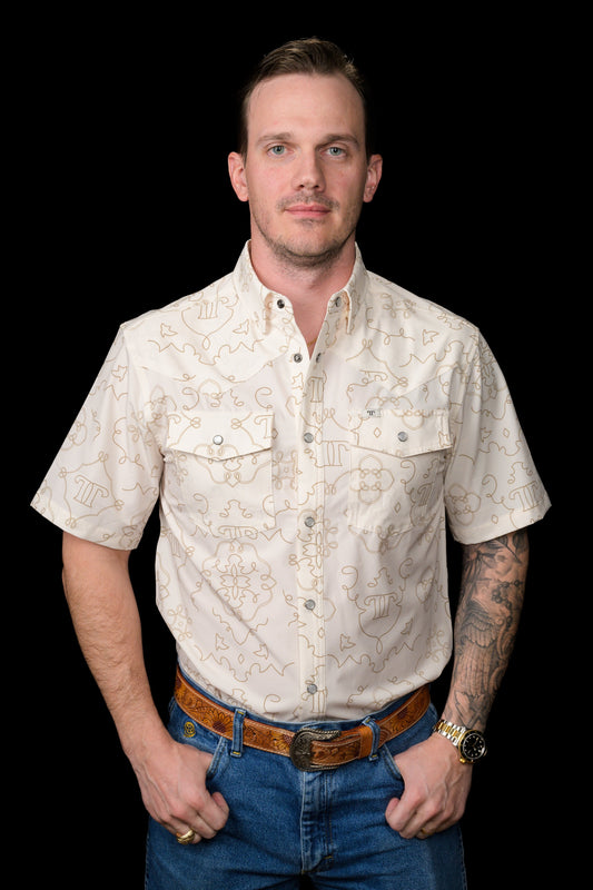 CARSON BEIGE SNAP SHIRT