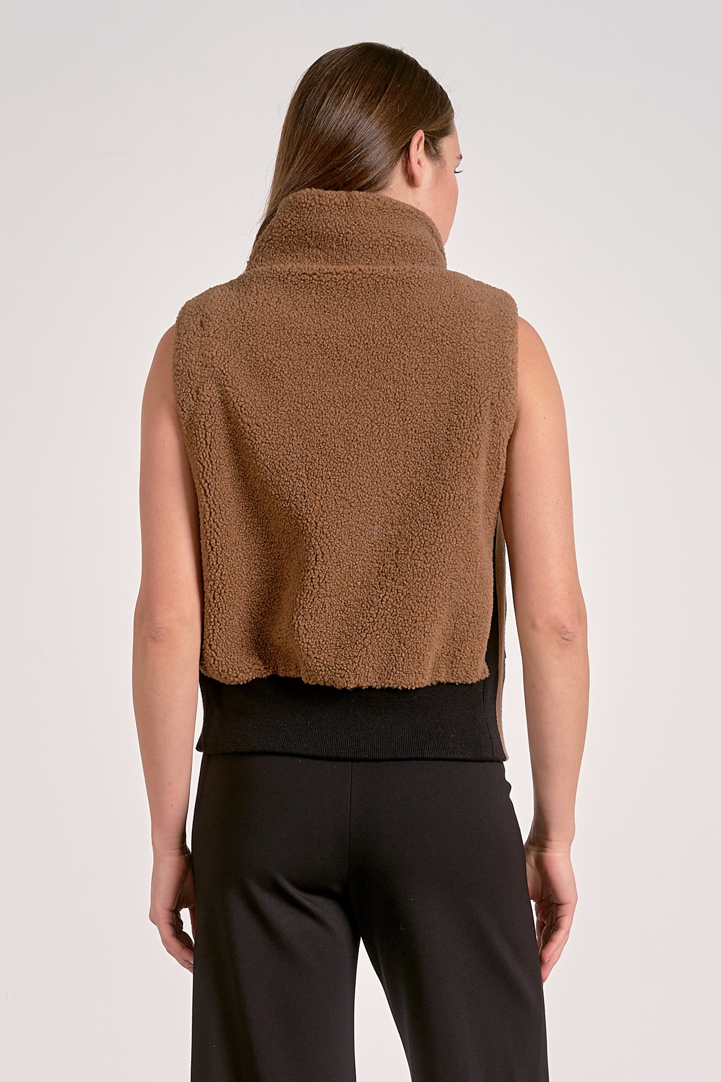 DARK TAN WOOLLY VEST